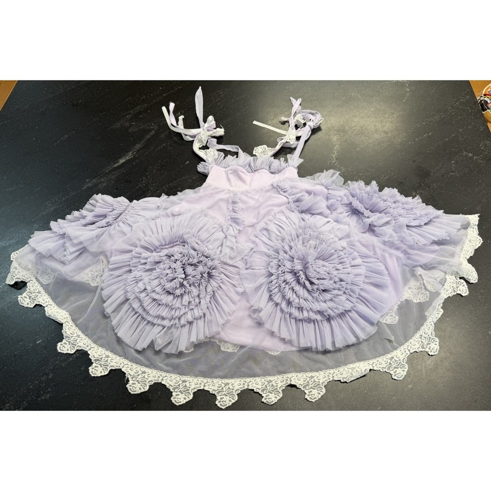 Dollcake Best Wishes Luxe Frock Dress Girls Boutique Party Lilac Purple NWT Sz 2